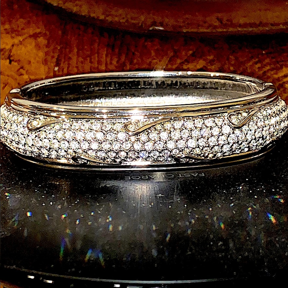 Vintage Swarovski Pave'Rhinestone Bangle Bracelet